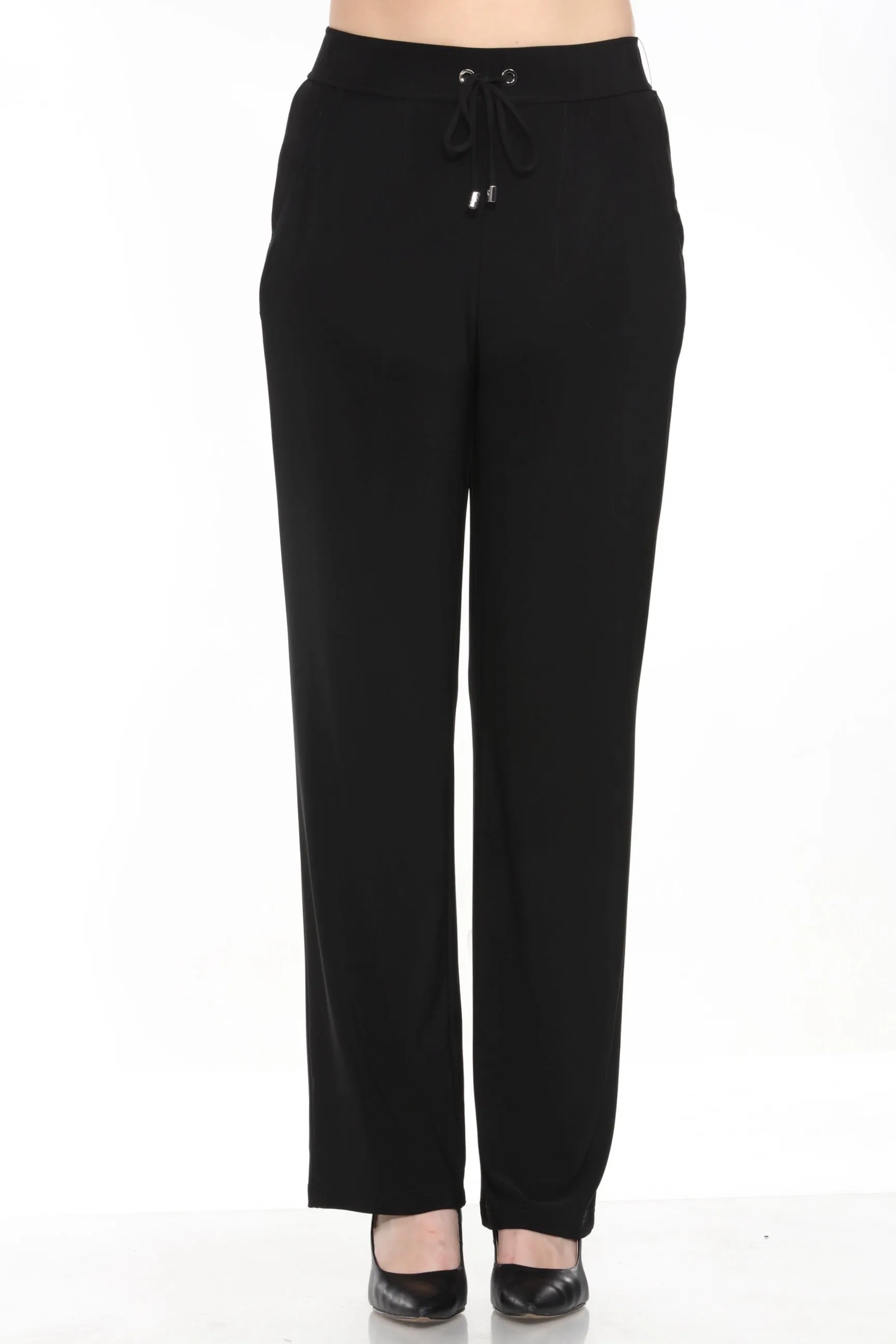 Joseph Ribkoff Drawstring High Rise Relaxed Straight Pants 243202