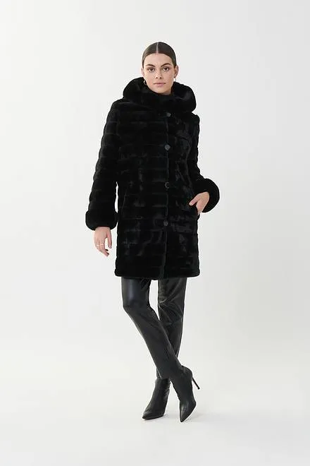 Joseph Ribkoff Reversible Faux Fur Coat jr214913