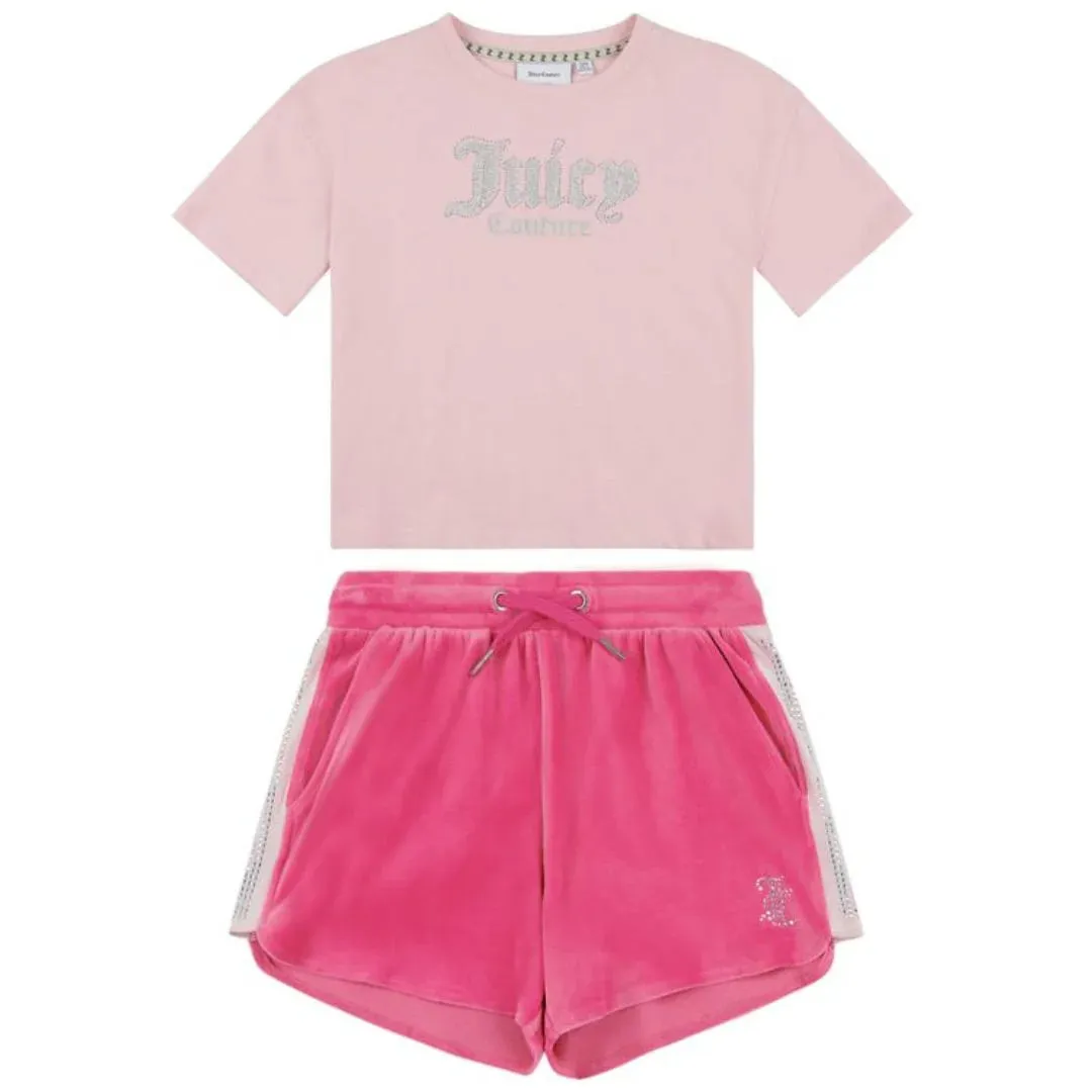 JUICY COUTURE - DIAMONTED TEE/SHORT SET