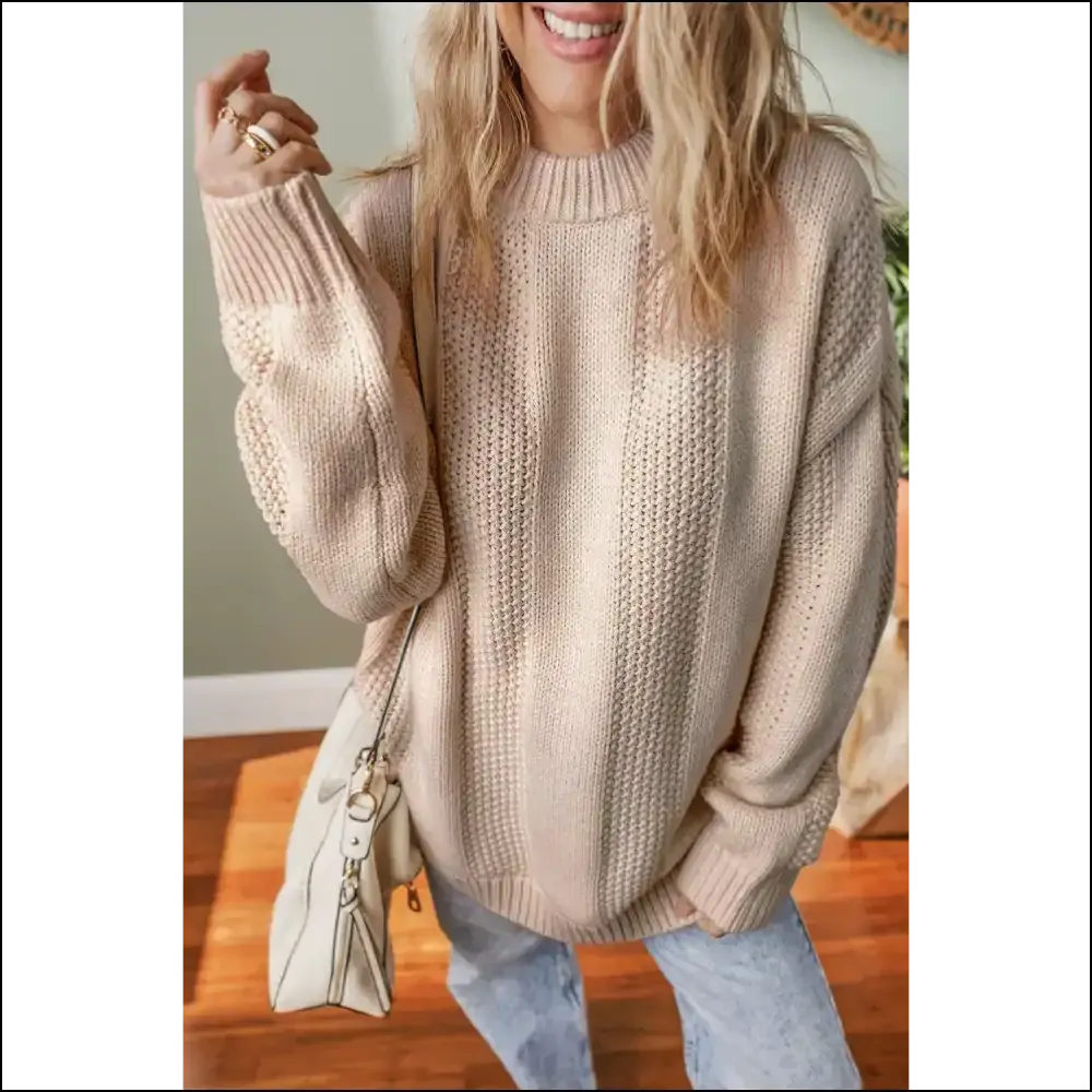 Khaki Ribbed Knit: so Comfy, It's Basically Legal Pajamas 🤫