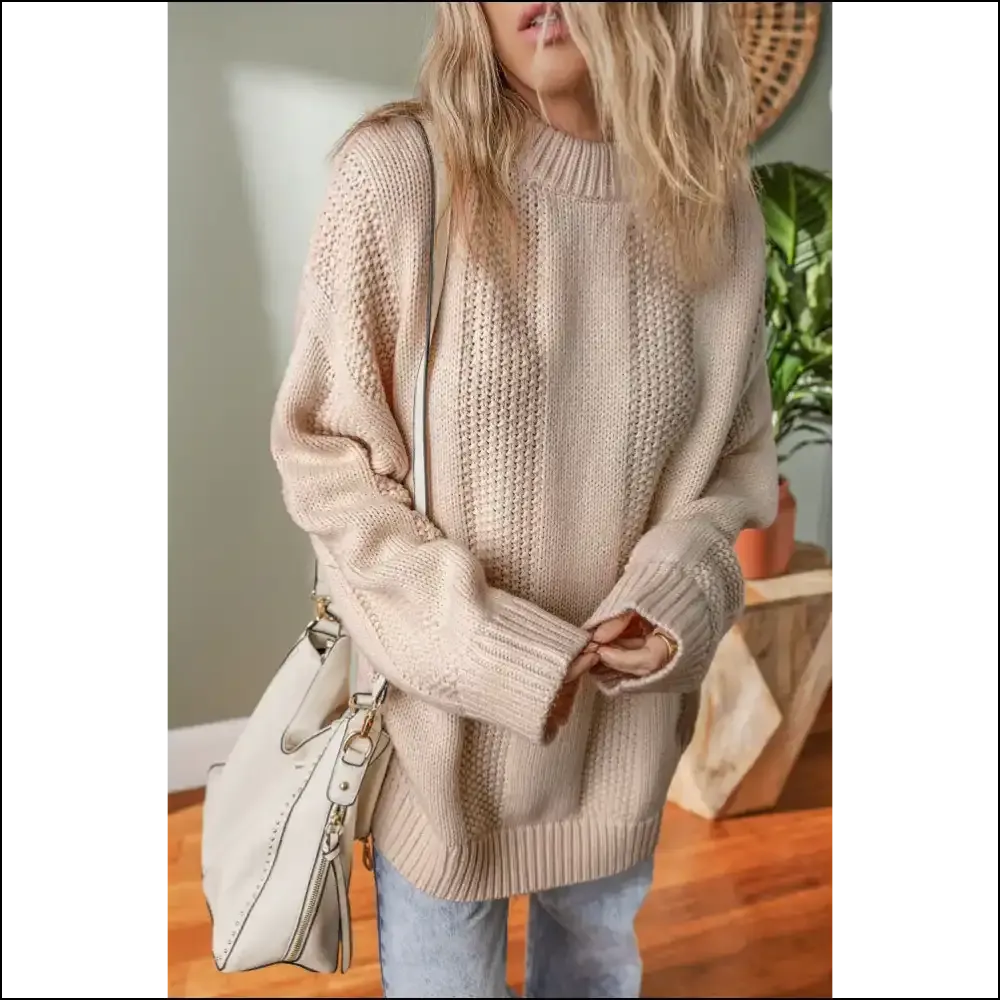 Khaki Ribbed Knit: so Comfy, It's Basically Legal Pajamas 🤫