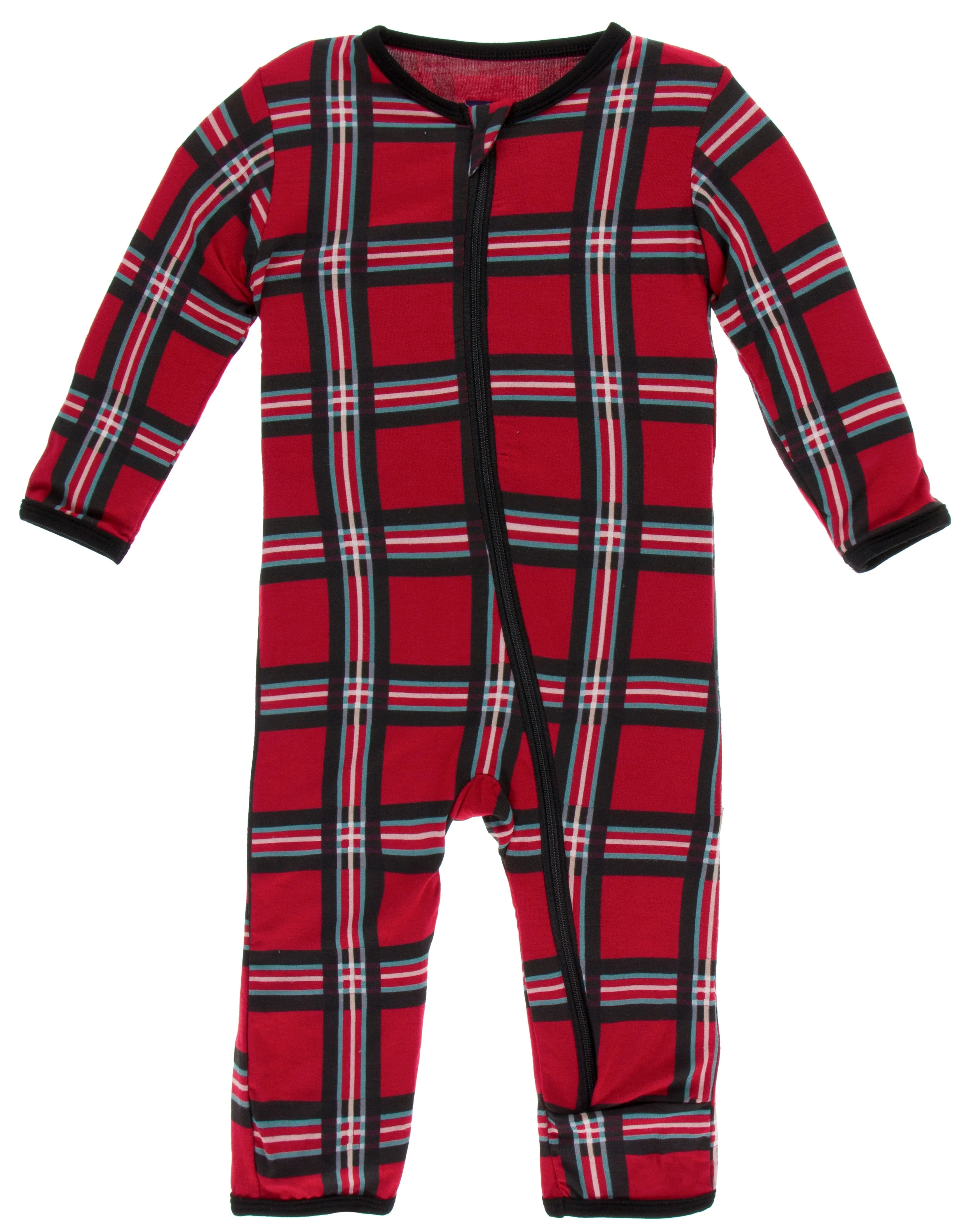 KicKee Pants Christmas Plaid 2019 Coverall with Zipper