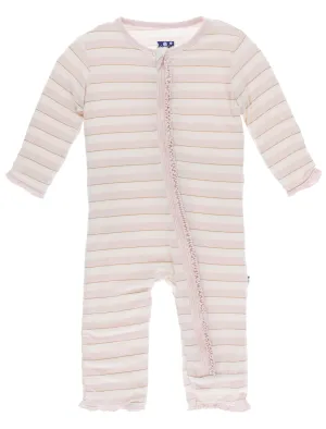 KicKee Pants Everyday Heroes Sweet Stripe Muffin Ruffle Coverall with Zipper