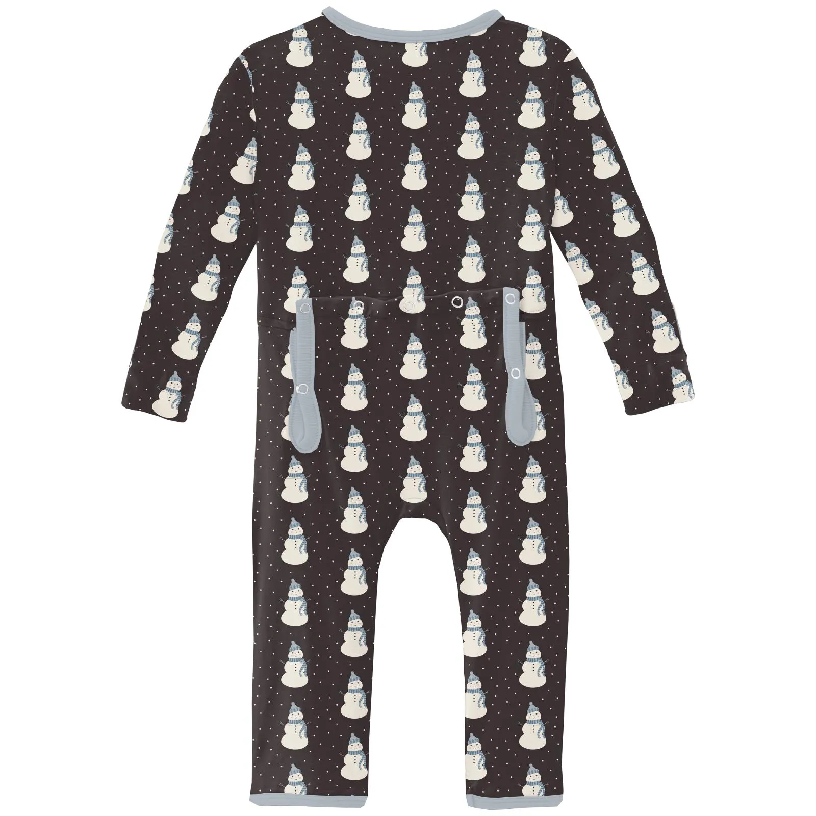 KicKee Pants Midnight Tiny Snowman Coverall with 2 Way Zipper