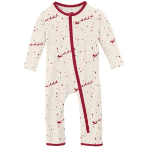 KicKee Pants Natural Flying Santa Coverall with Zipper