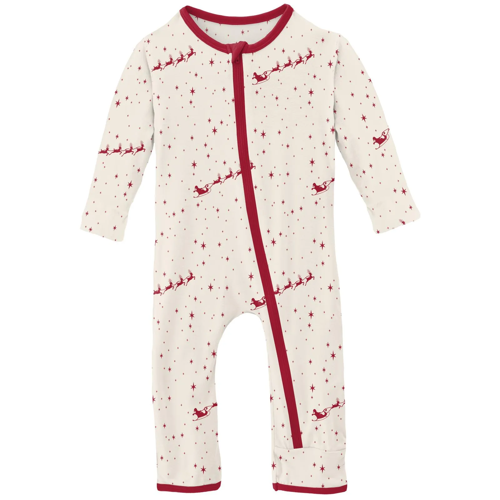 KicKee Pants Natural Flying Santa Coverall with Zipper