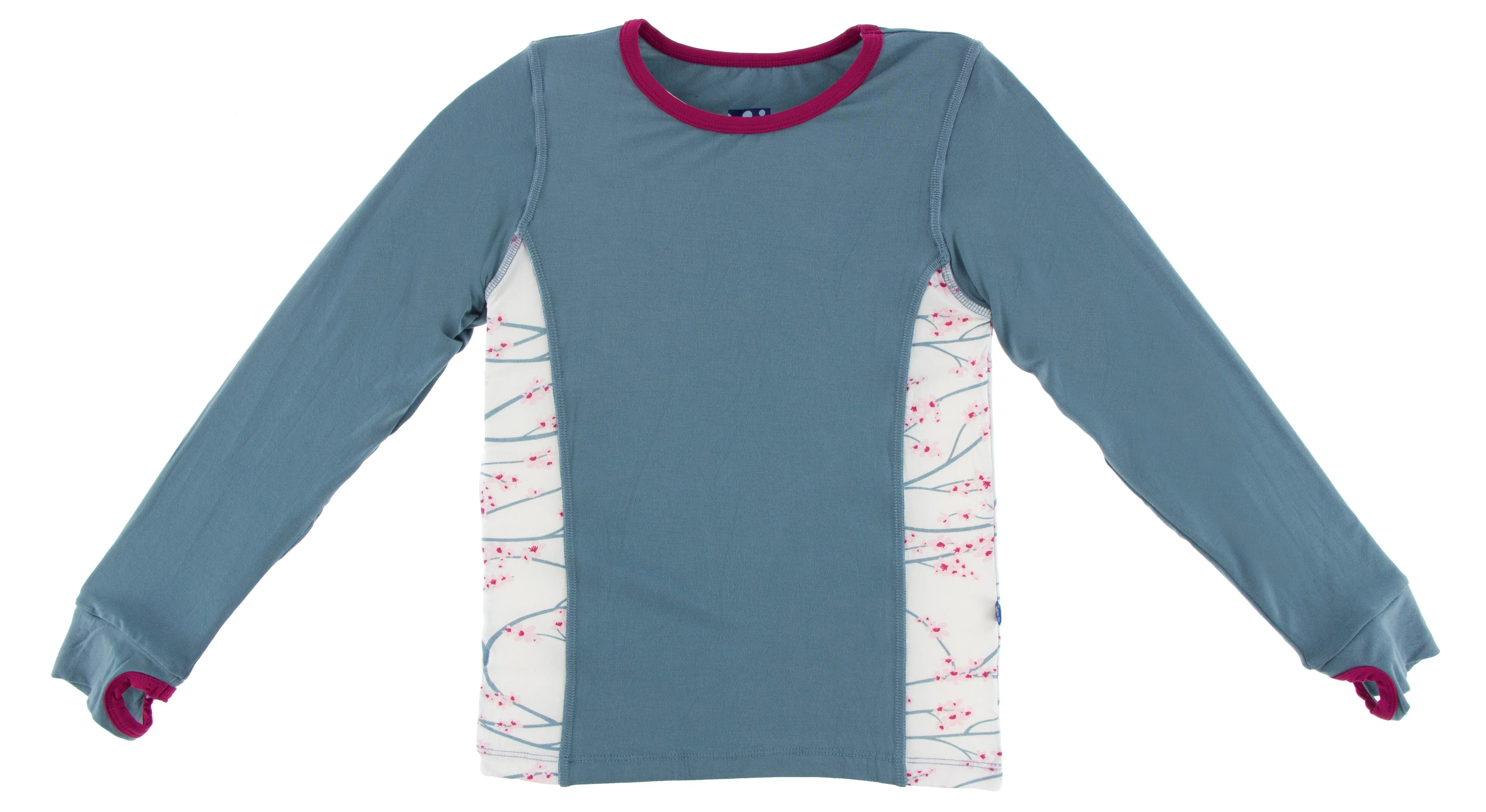 KicKee Pants Natural Japanese Cherry Tree L/S Fitted Tee with Thumbhole
