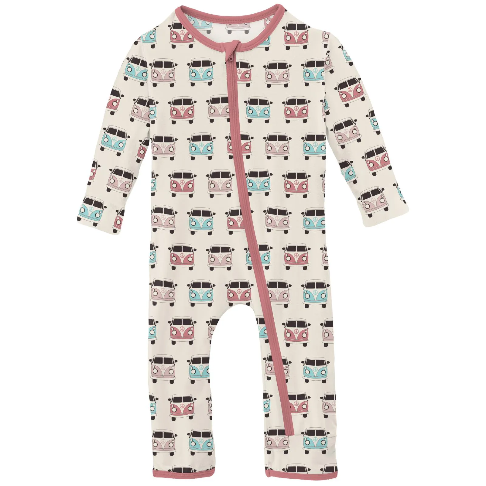 KicKee Pants Natural Vintage Vans Coverall with Zipper