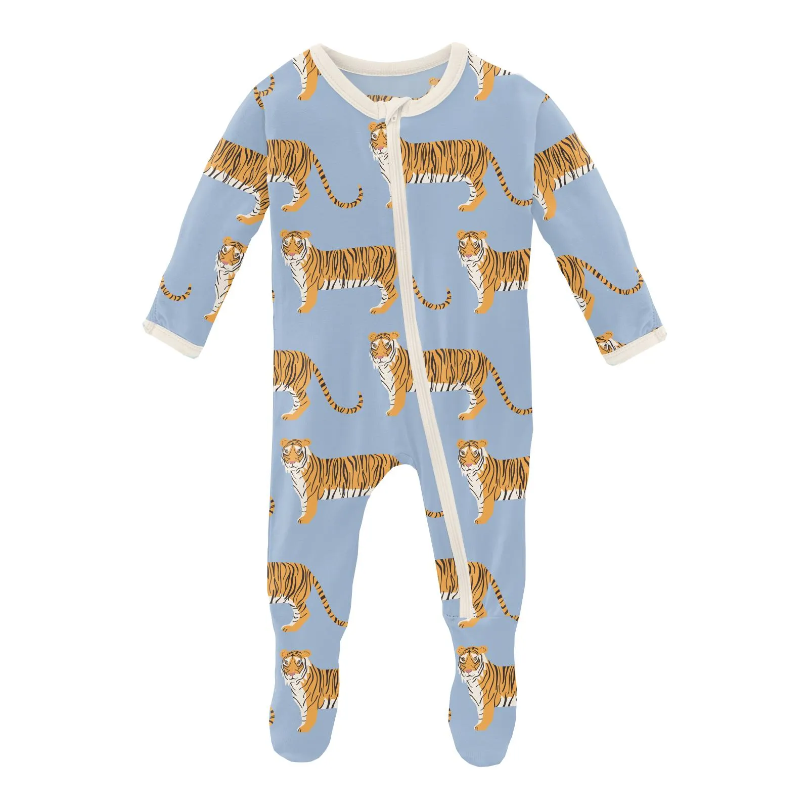 KicKee Pants Pond Tiger Footie with Zipper
