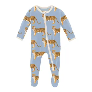 KicKee Pants Pond Tiger Footie with Zipper
