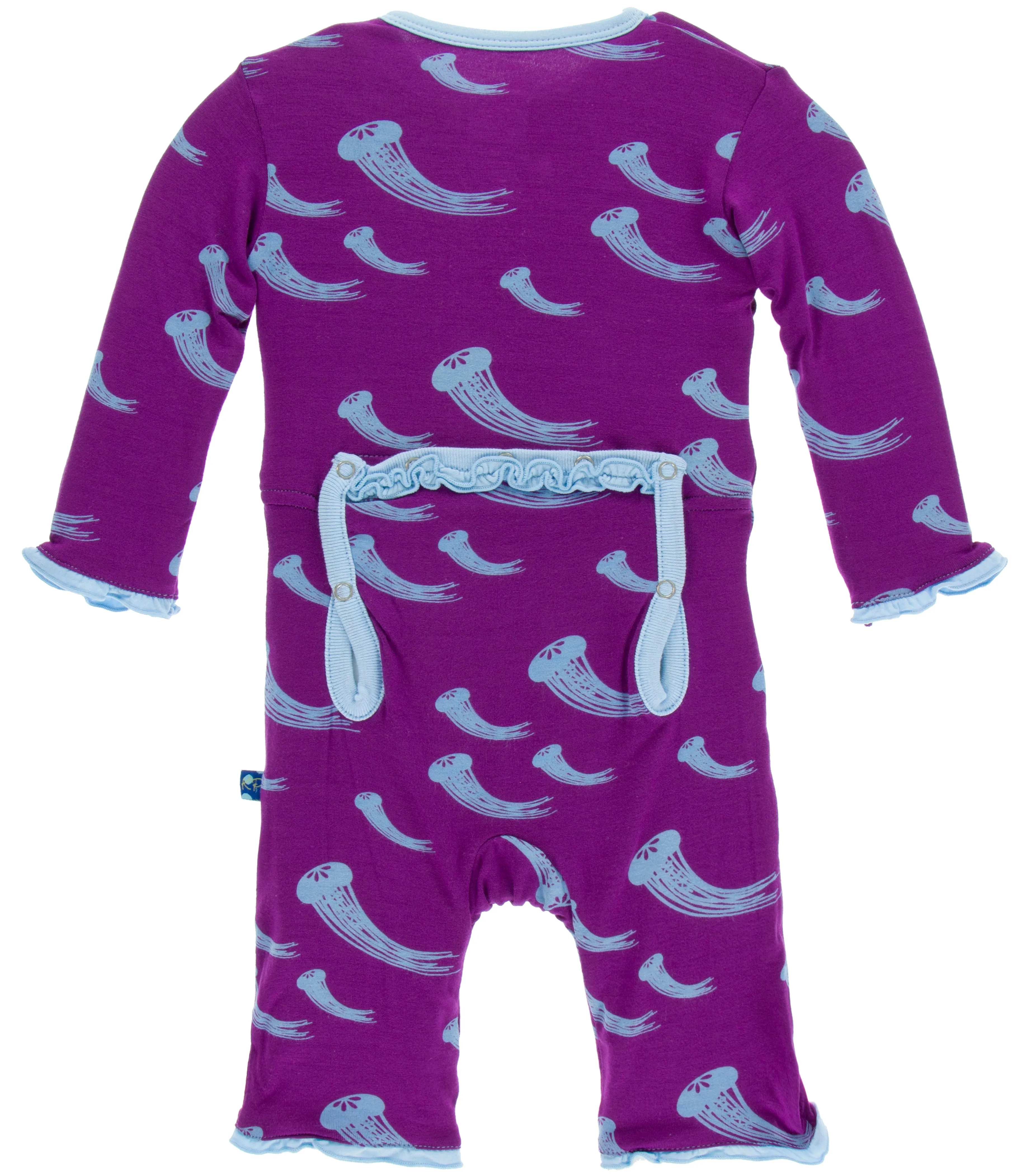 KicKee Pants Starfish Jellies Muffin Ruffle Coverall with Zipper
