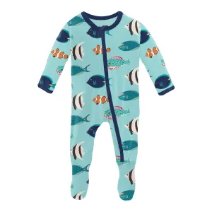 KicKee Pants Tropical Fish Footie with Zipper