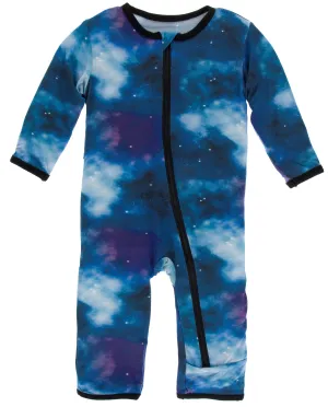 KicKee Pants Wine Grapes Galaxy Coverall with Zipper