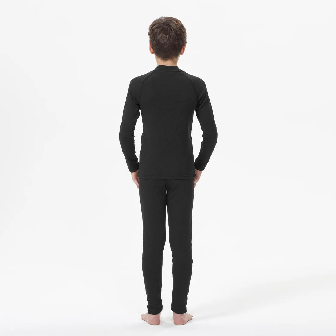 Kids’ thermal ski base layer trousers - BL100 - black