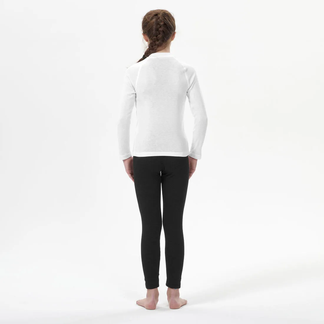 Kids’ thermal ski base layer trousers - BL100 - black