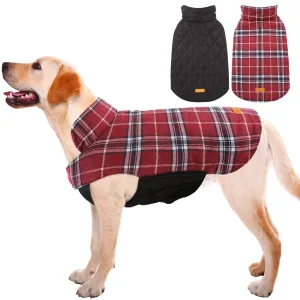 Kuoser Warm Dog Coat, Reversible Dog Jacket Waterproof Winter Coat