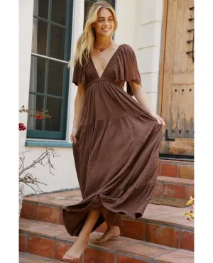 La La Maxi Dress Fondue Fudge