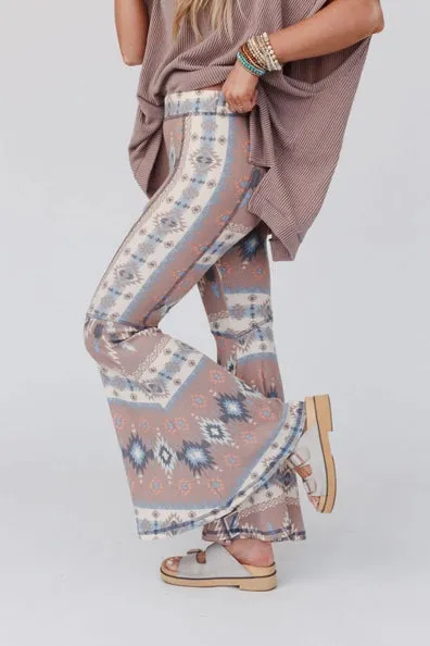 *LAST ONE* Boho Bliss Ribbed Flare Pants