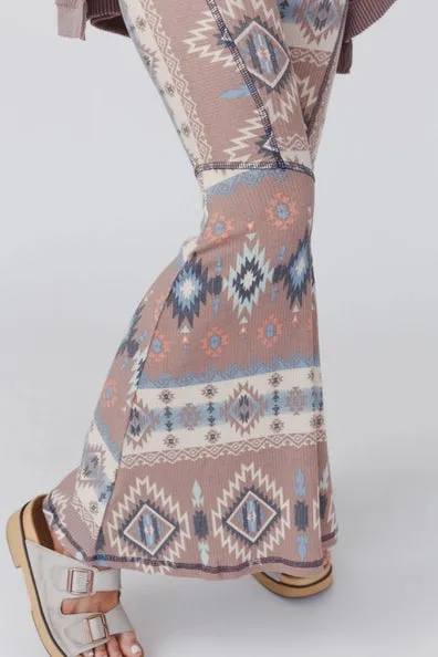 *LAST ONE* Boho Bliss Ribbed Flare Pants