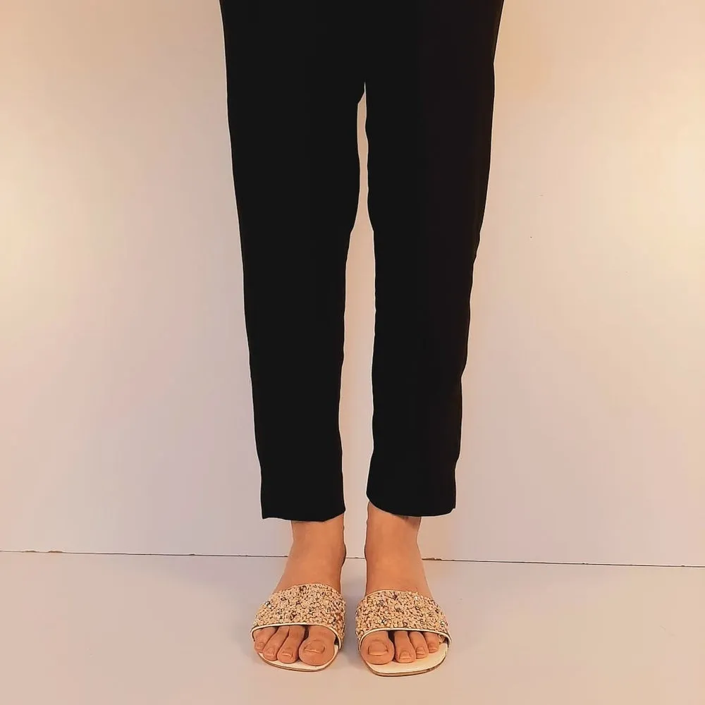 Linen Trouser Pant - Soft - All Season - Black - ZT159