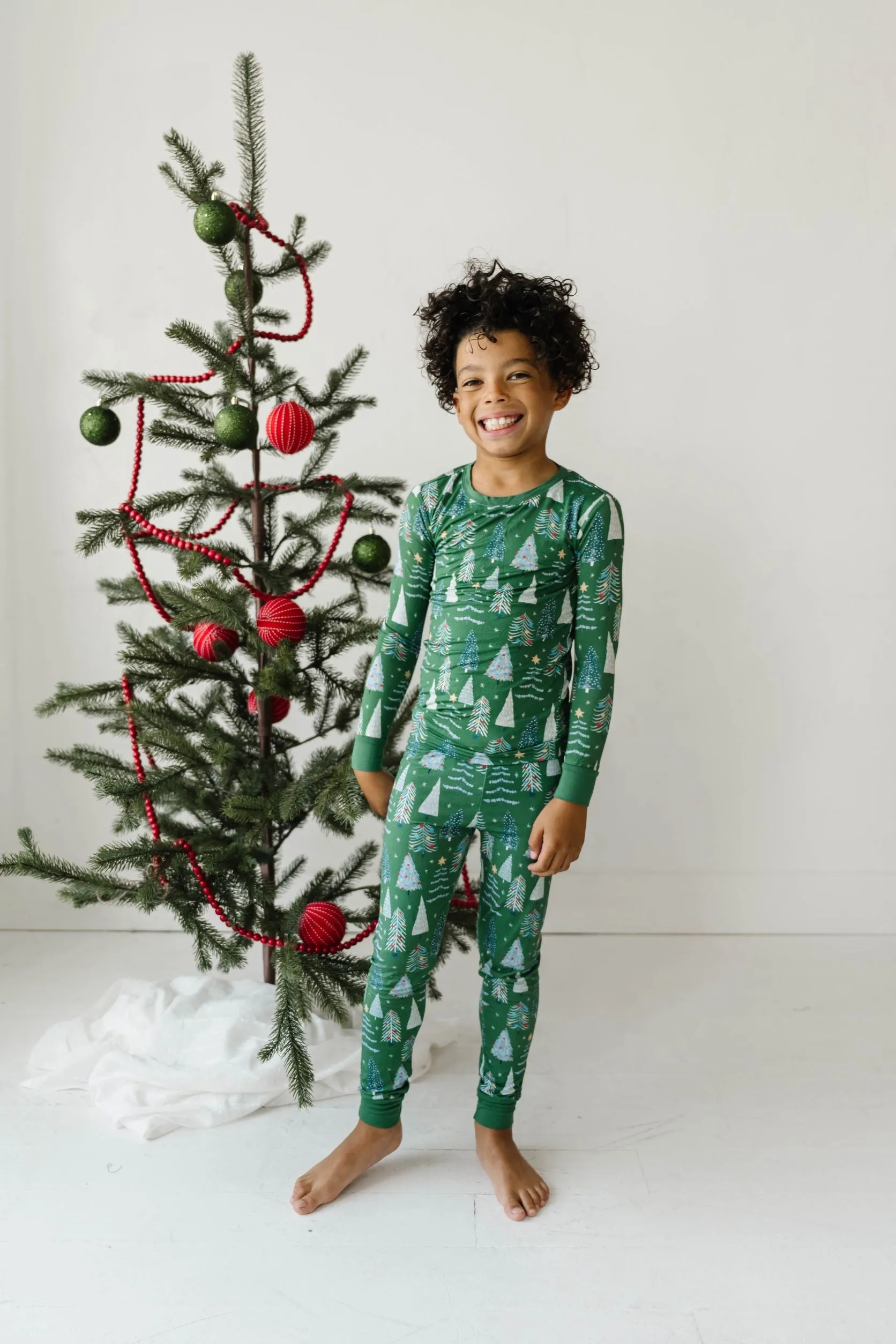 Little Sleepies Green Twinkling Trees 2pc Pajama Set