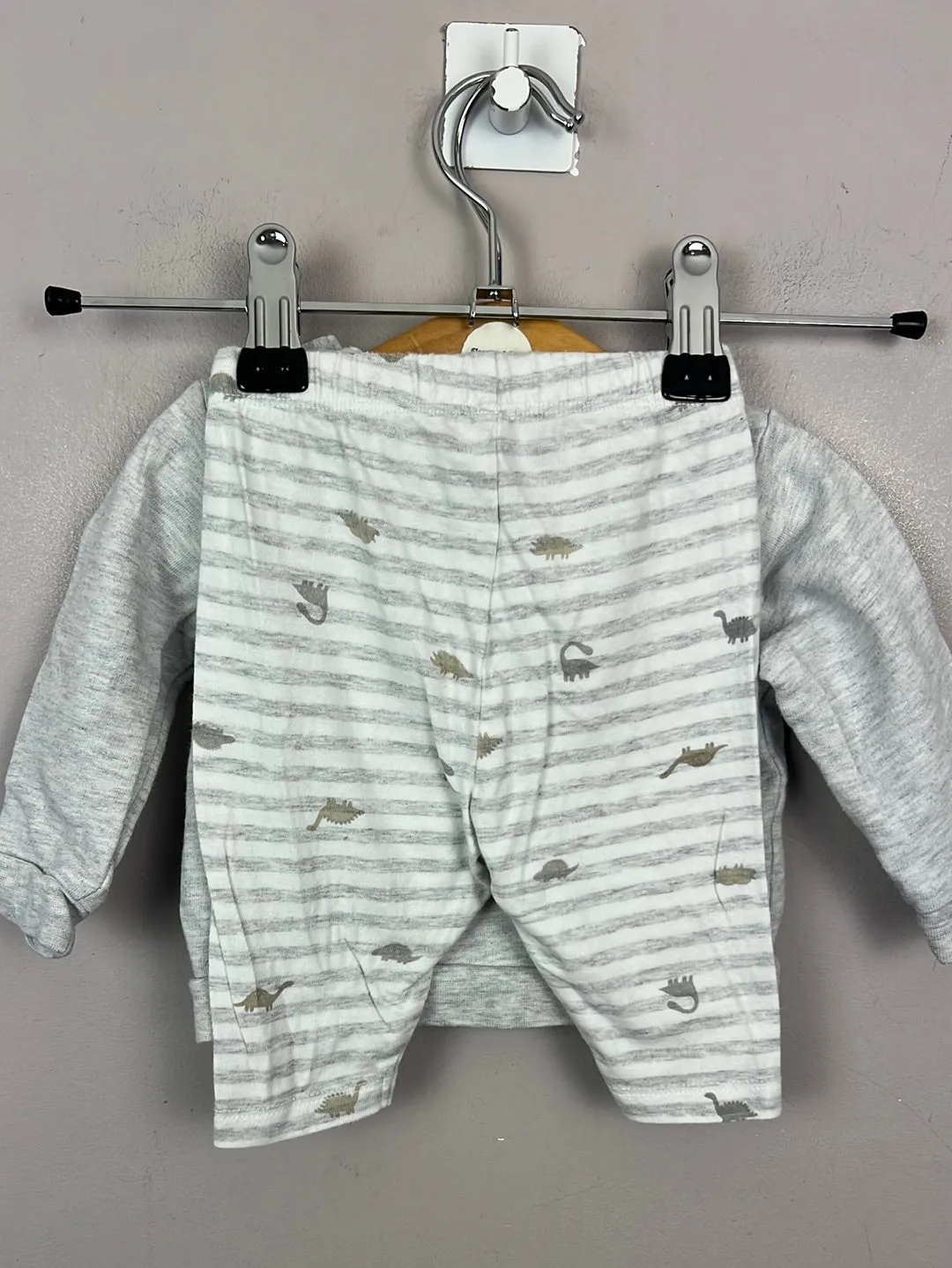 Little White Company dinosaur sweatshirt set 3-6m