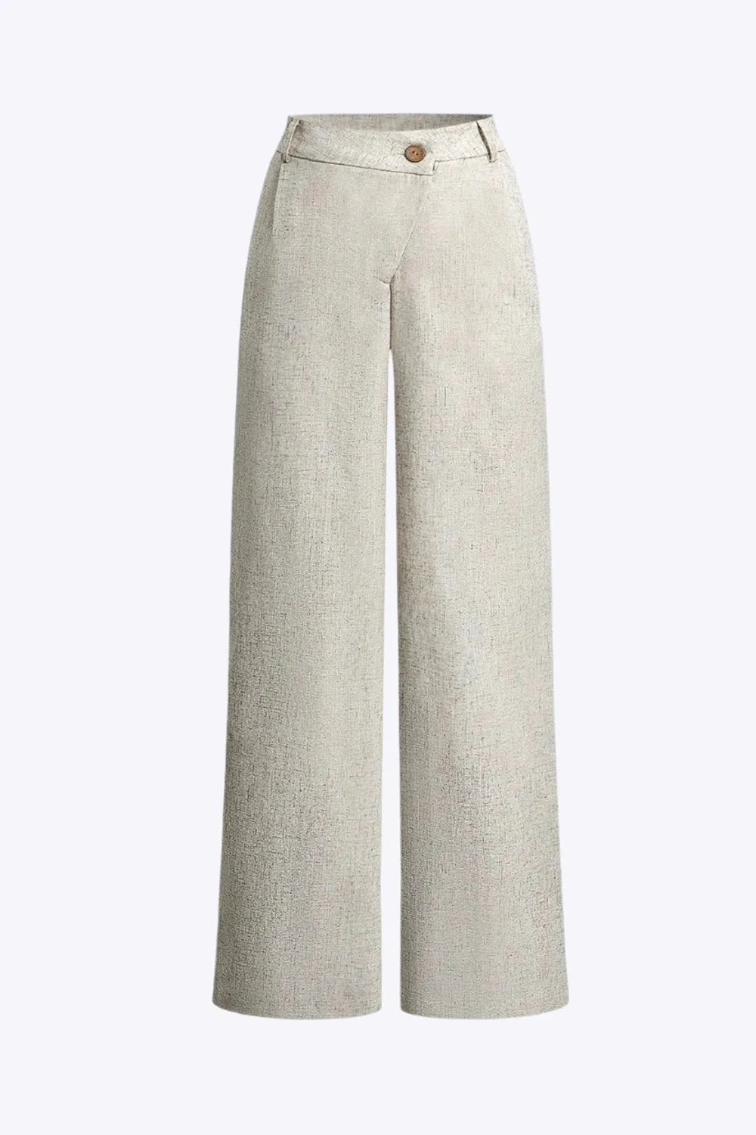 Magenta - Sleek Asymmetrical Cut Woman's Straight Leg Pants