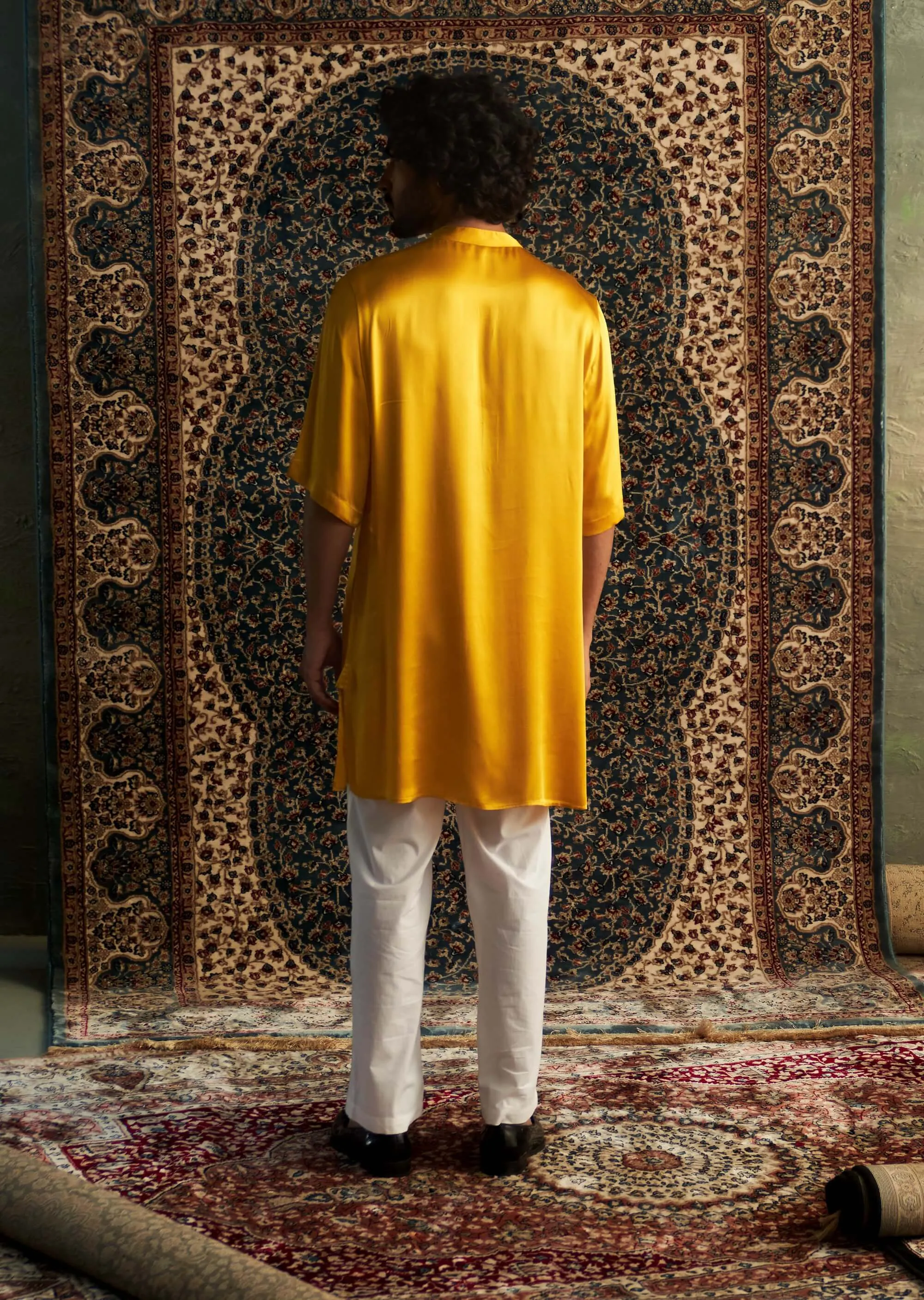 Marigold short sleeved kurta and pyjamas