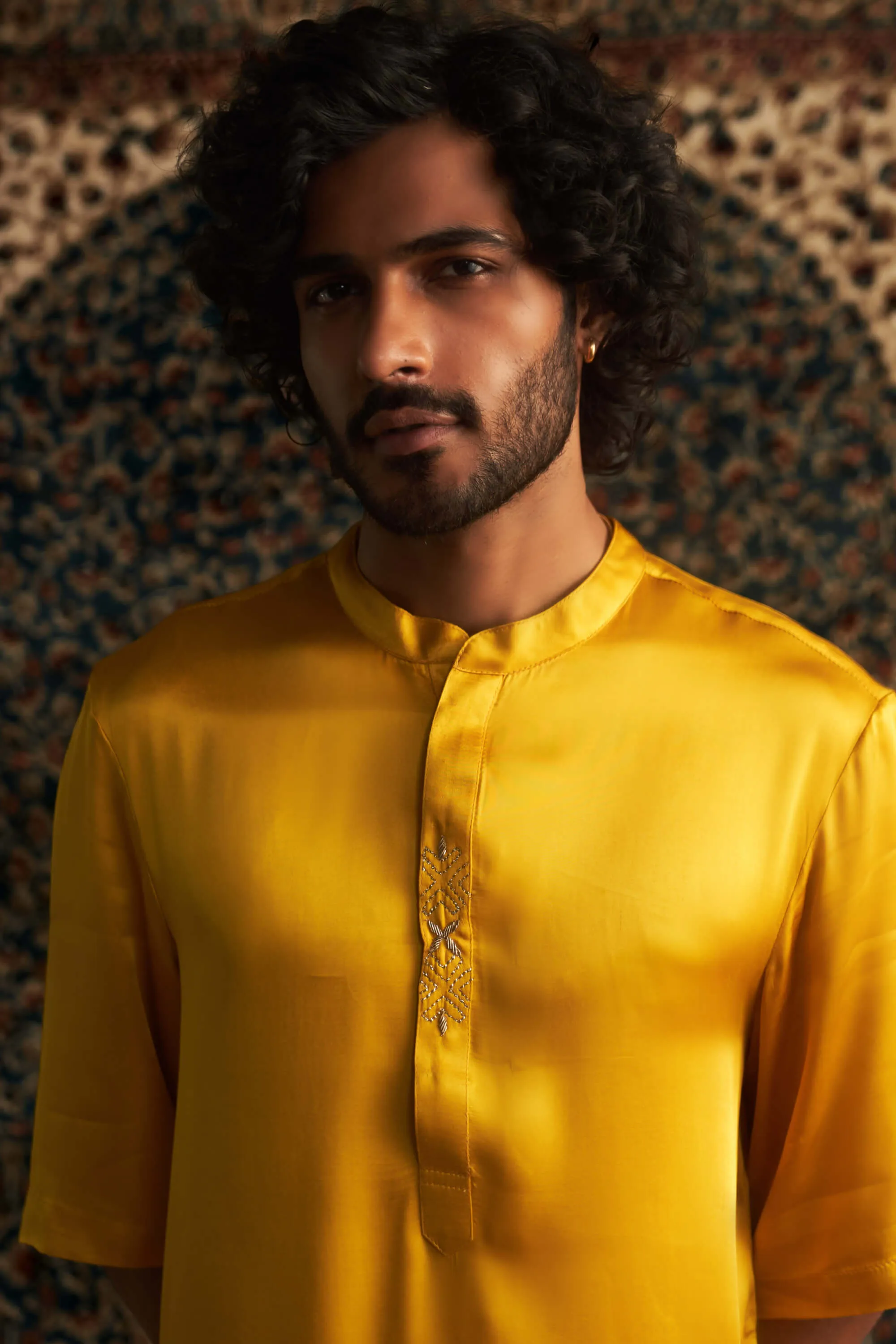 Marigold short sleeved kurta and pyjamas