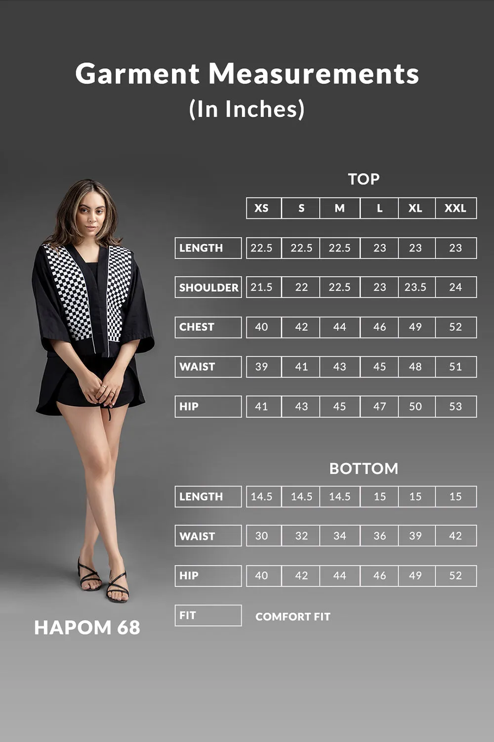 Matted Short Jacket Set - Black