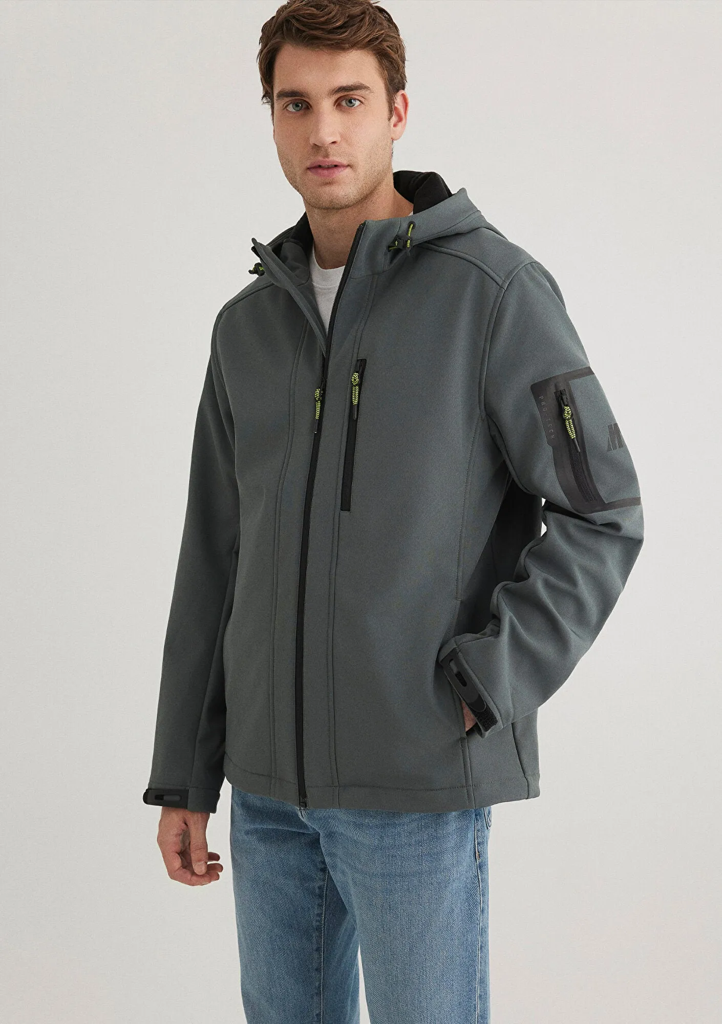 Mavi Pro Hooded Grey Jacket
