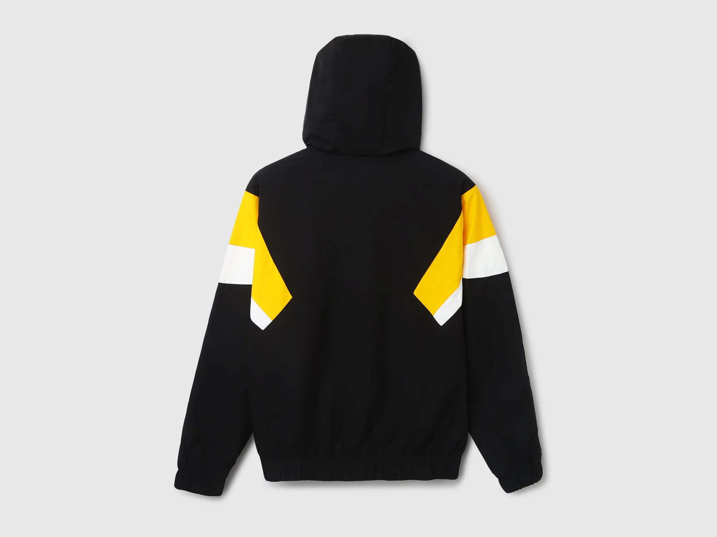 Men Colorblock Hooded Jacket