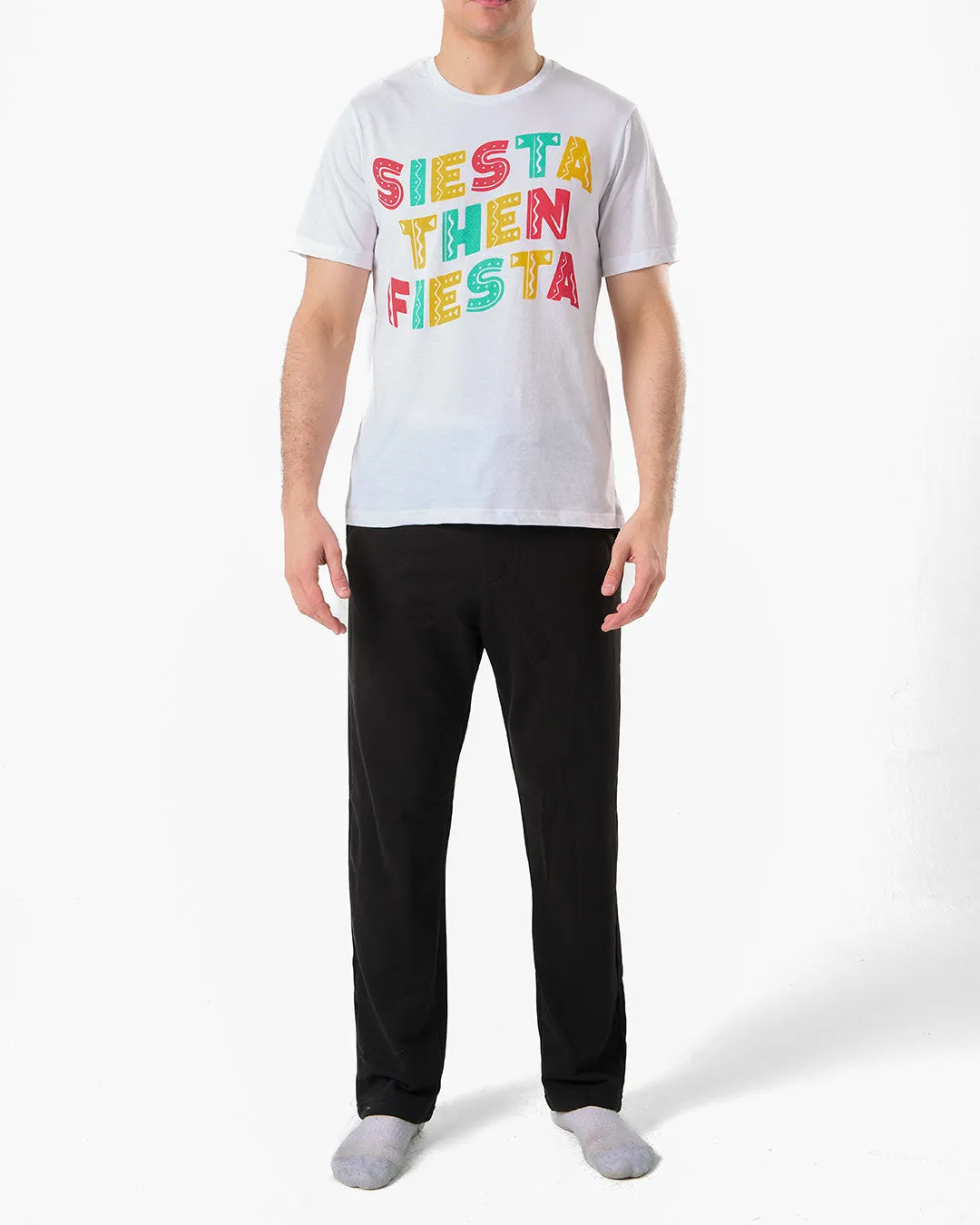 Men Short Sleeves Pj with Pants