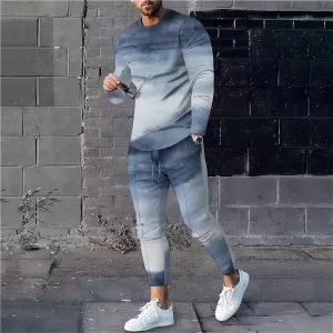 Mens Ink Ombre Tracksuit Sets