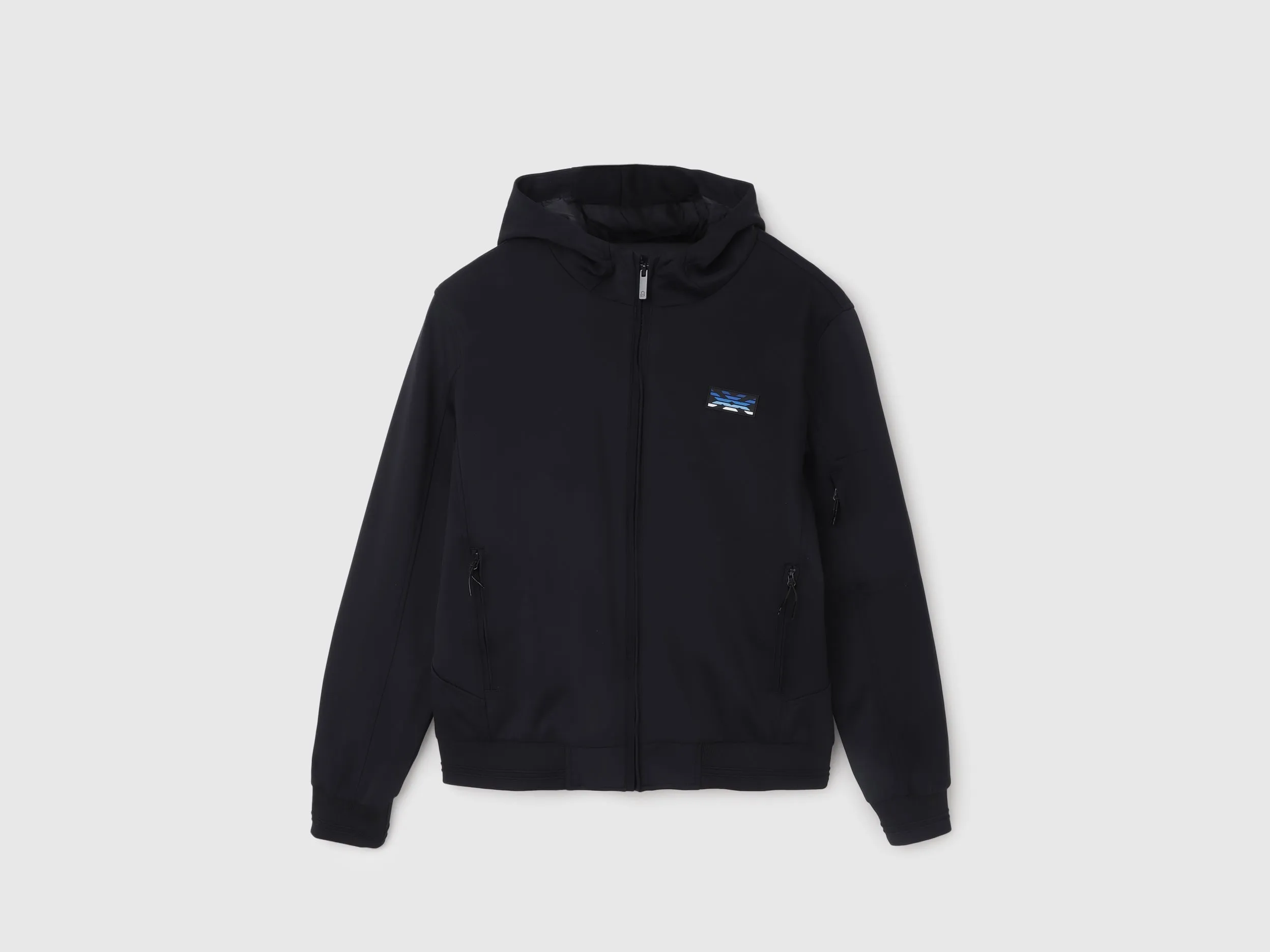 Men's Regular Fit Hooded Neck Scuba Knitted Jacket
