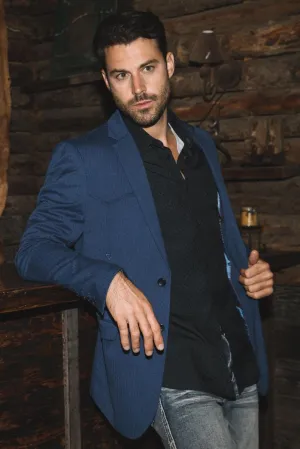 Mens Western Blue Blazer