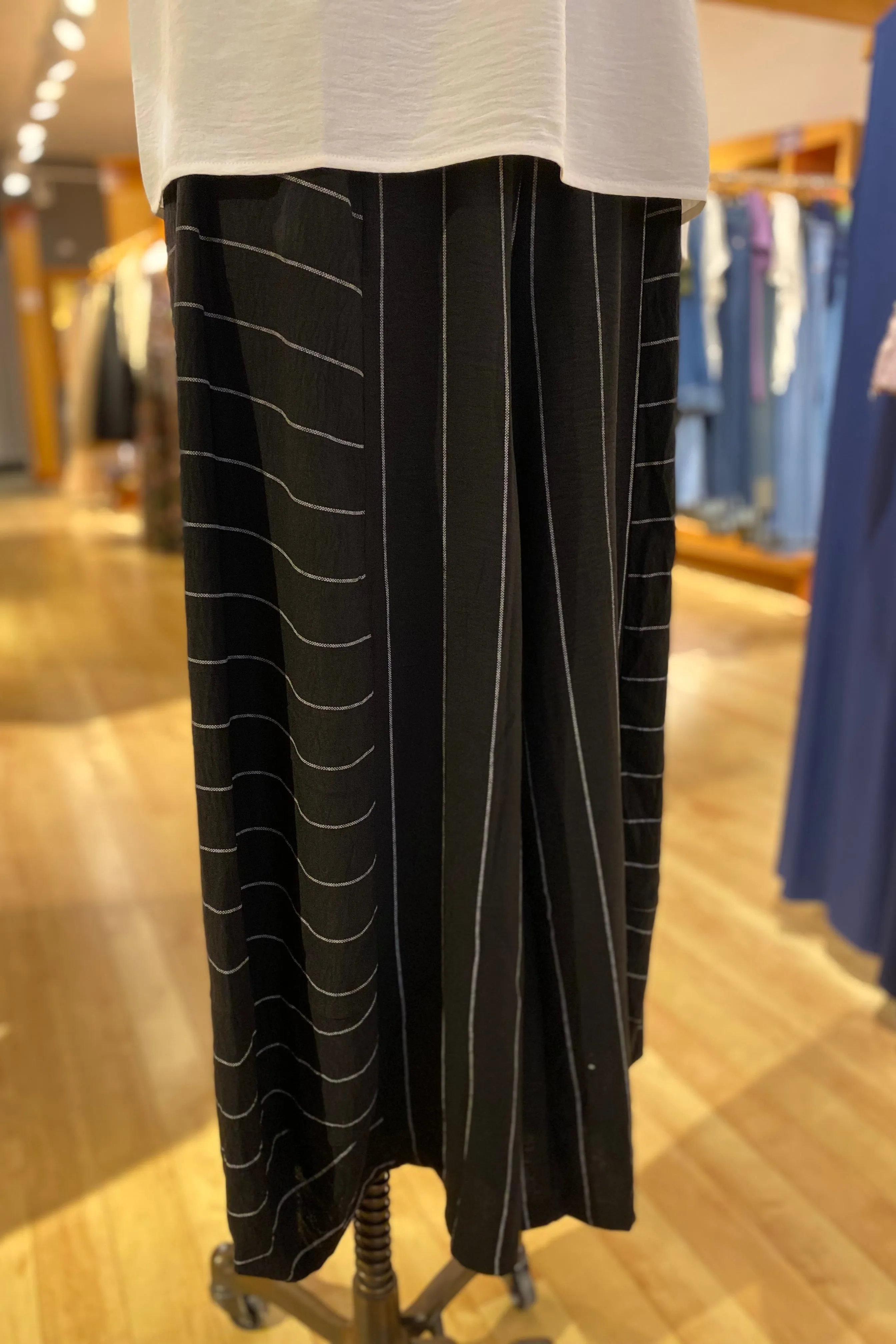 Mix Media Stripe Pants