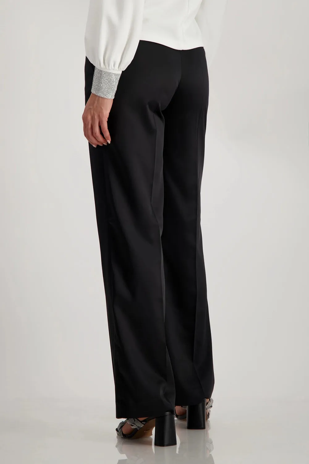 Monari Wide-leg Satin Trousers 808706