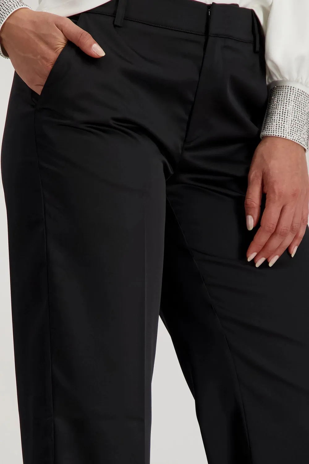 Monari Wide-leg Satin Trousers 808706