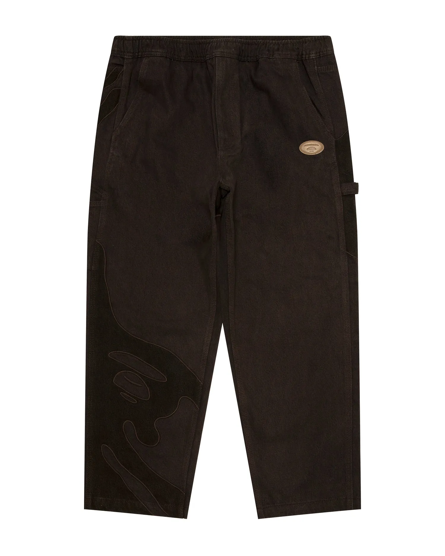 Moonface logo relaxed fit pants