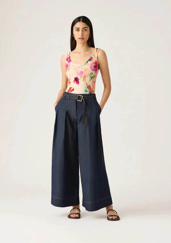 Mos the Label - Cleo Denim Wide Leg Pant - Indigo