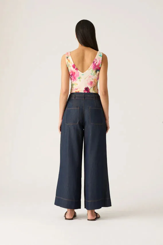 Mos the Label - Cleo Denim Wide Leg Pant - Indigo