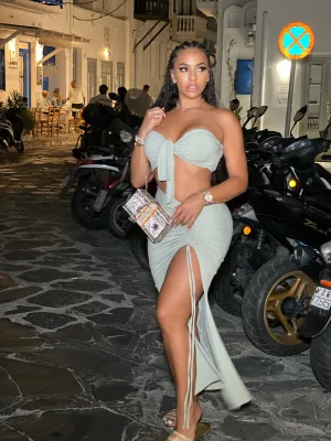 Mykonos summers Skirt Set
