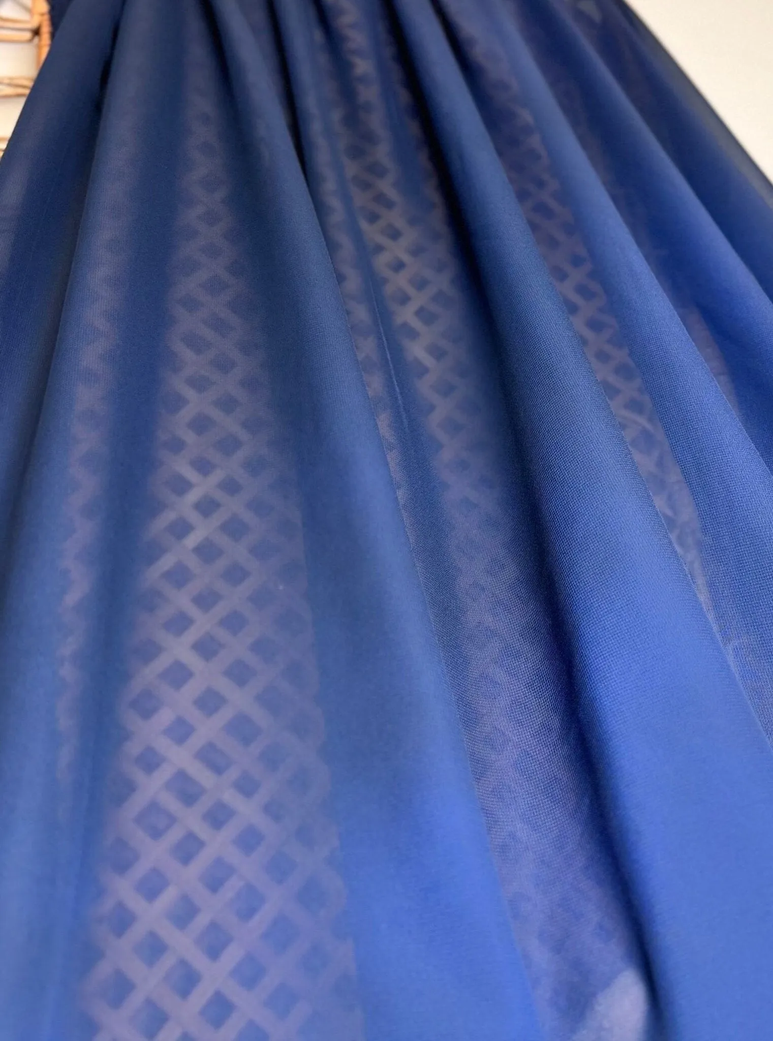 Navy Blue Chiffon Fabric