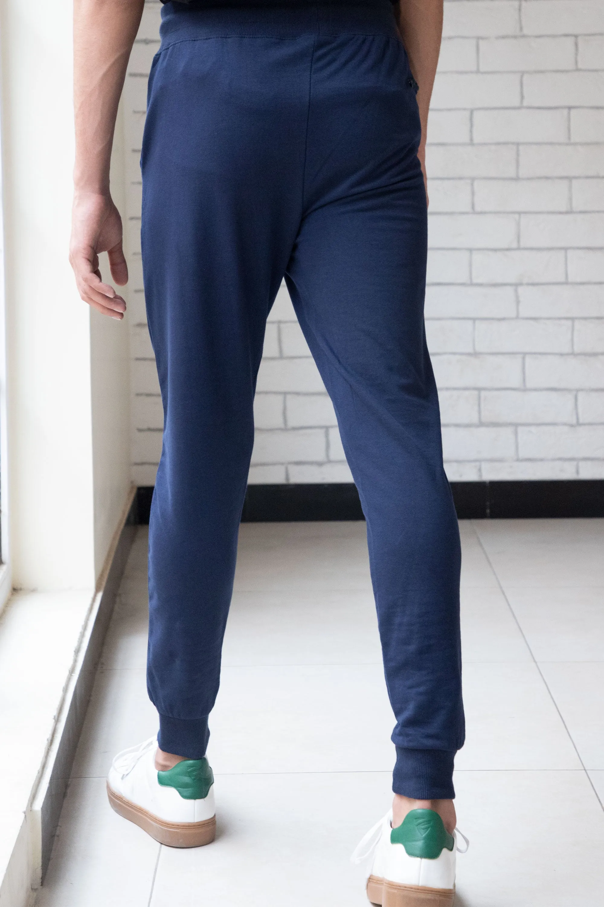 Navy Cuffed Joggers