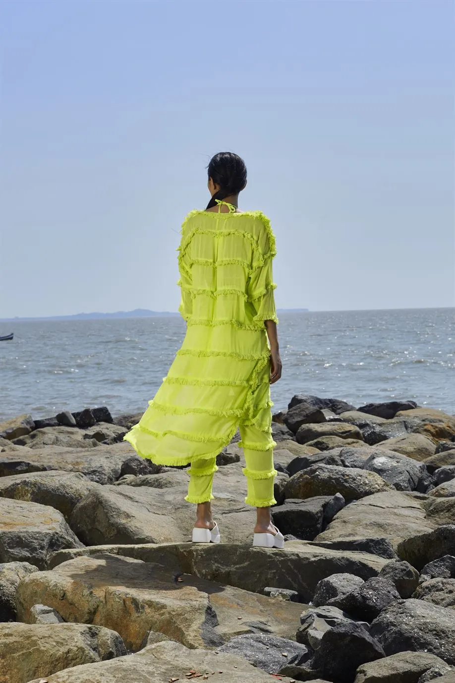 New Season Summer/Fall 24-Pants Green Tassle SE Cotton Neon-MT Tassle SE Pants-ML Neon Green-Fashion Edit Mati