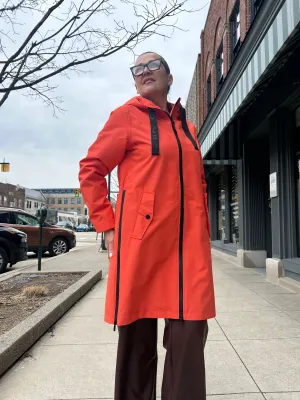 Orange Magic Print Raincoat