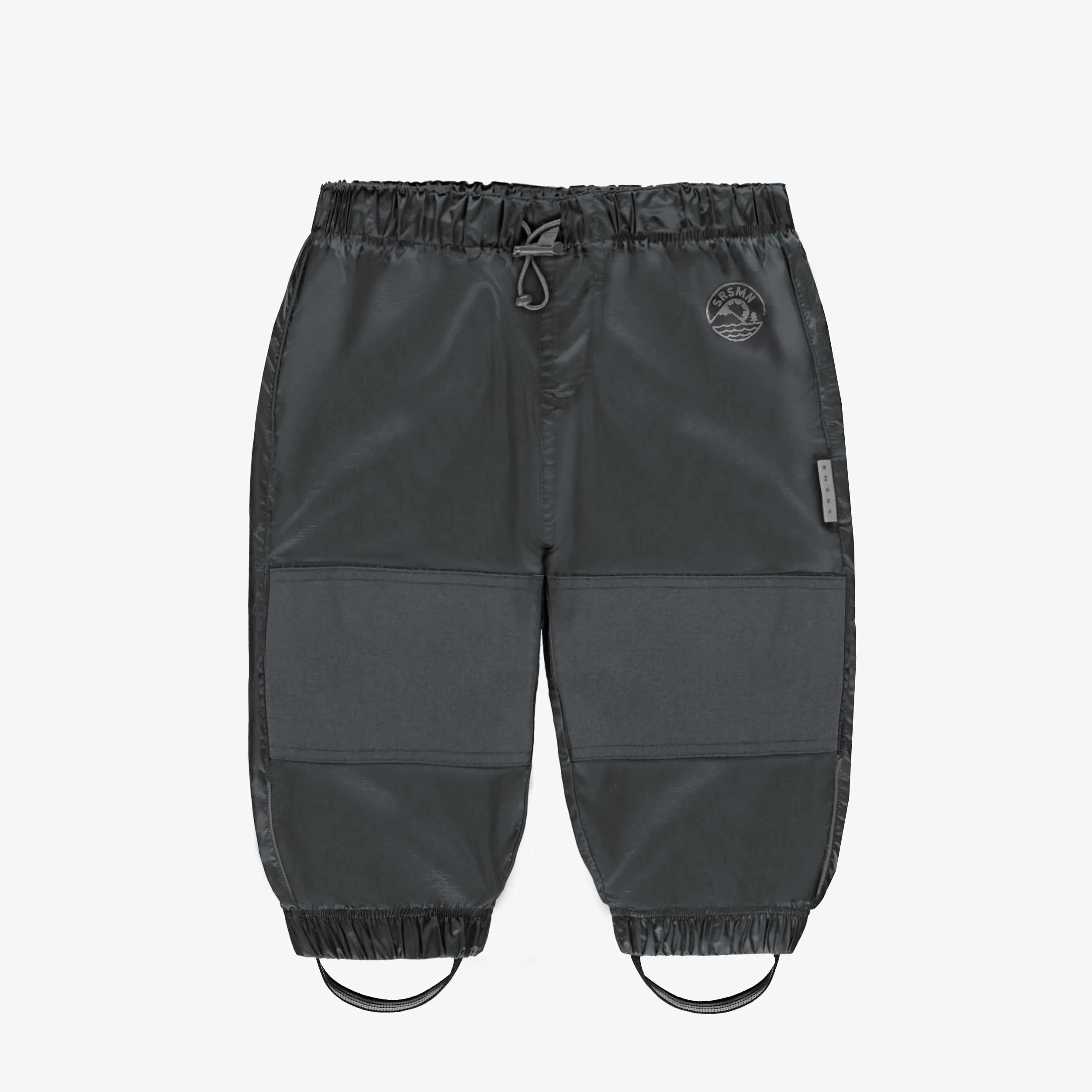 Pantalon d'extérieur mi-saison noir en nylon, bébé || Outdoor black pants mid-season in nylon, baby