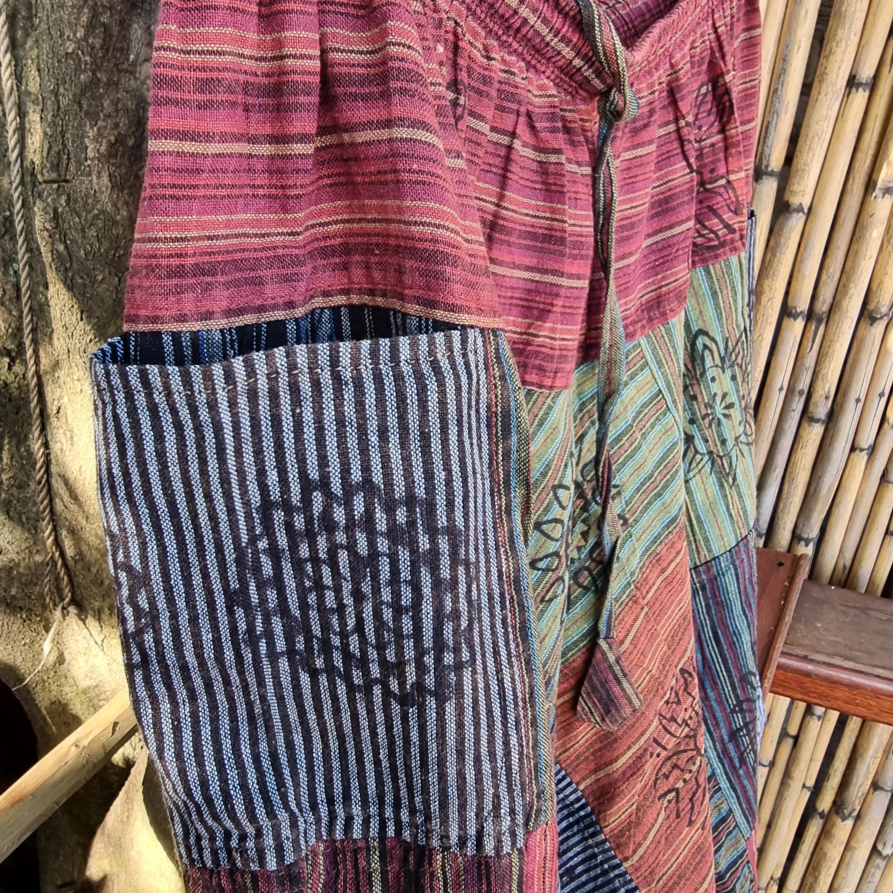 Patchwork Harem Pants
