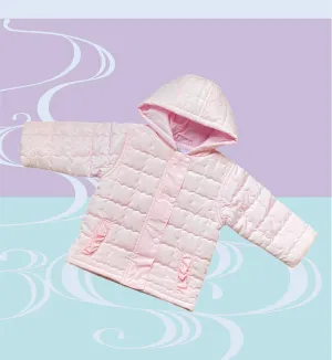 Pink Slightly Padded Hooded Coat
